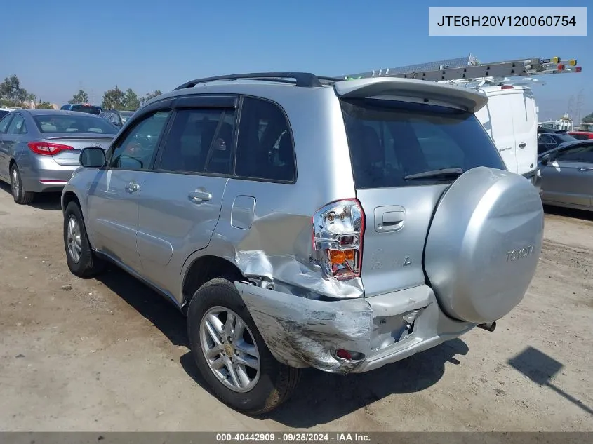 2002 Toyota Rav4 VIN: JTEGH20V120060754 Lot: 40442909