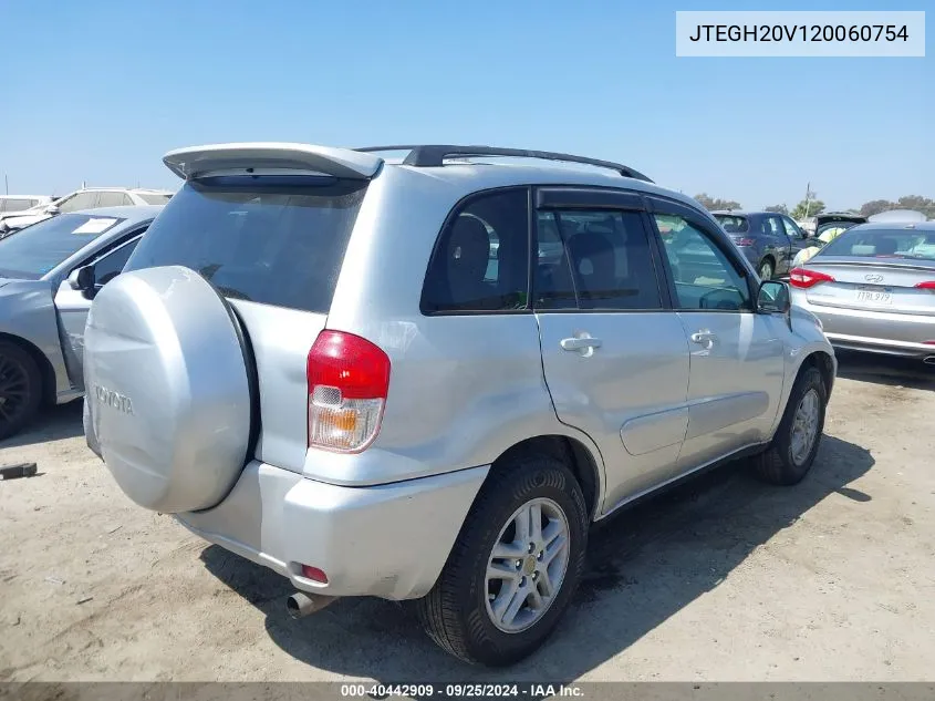 2002 Toyota Rav4 VIN: JTEGH20V120060754 Lot: 40442909