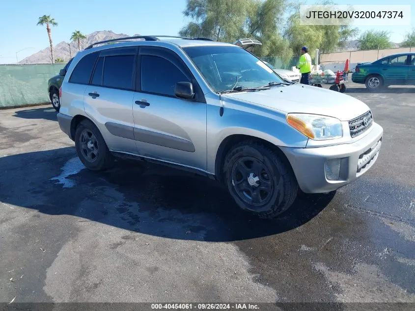 2002 Toyota Rav4 VIN: JTEGH20V320047374 Lot: 40454061