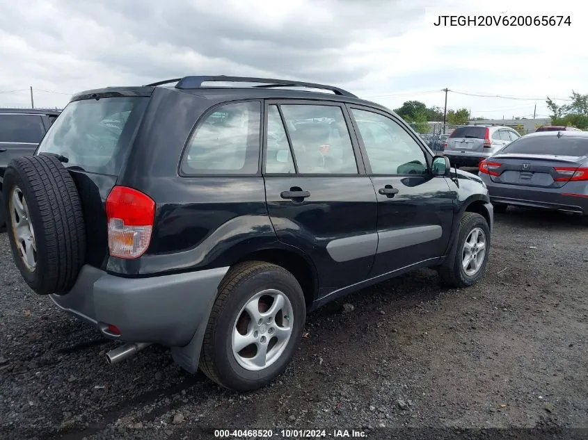 2002 Toyota Rav4 VIN: JTEGH20V620065674 Lot: 40468520