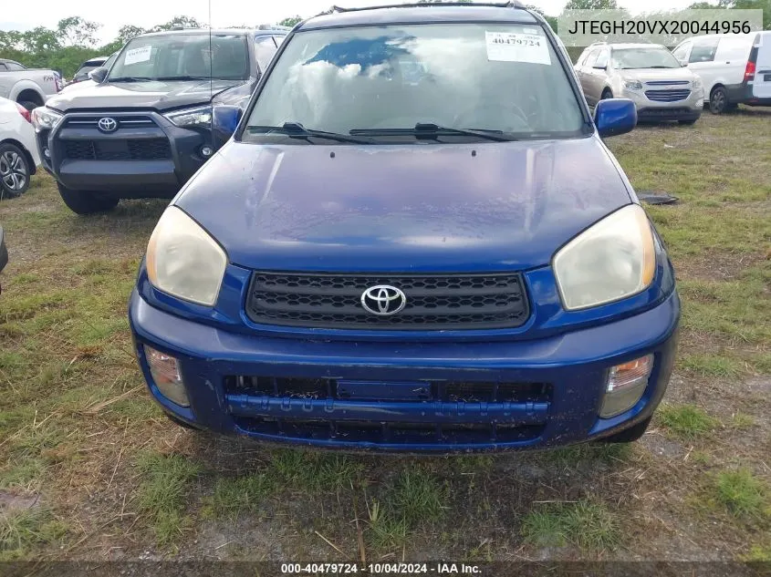 2002 Toyota Rav4 VIN: JTEGH20VX20044956 Lot: 40479724