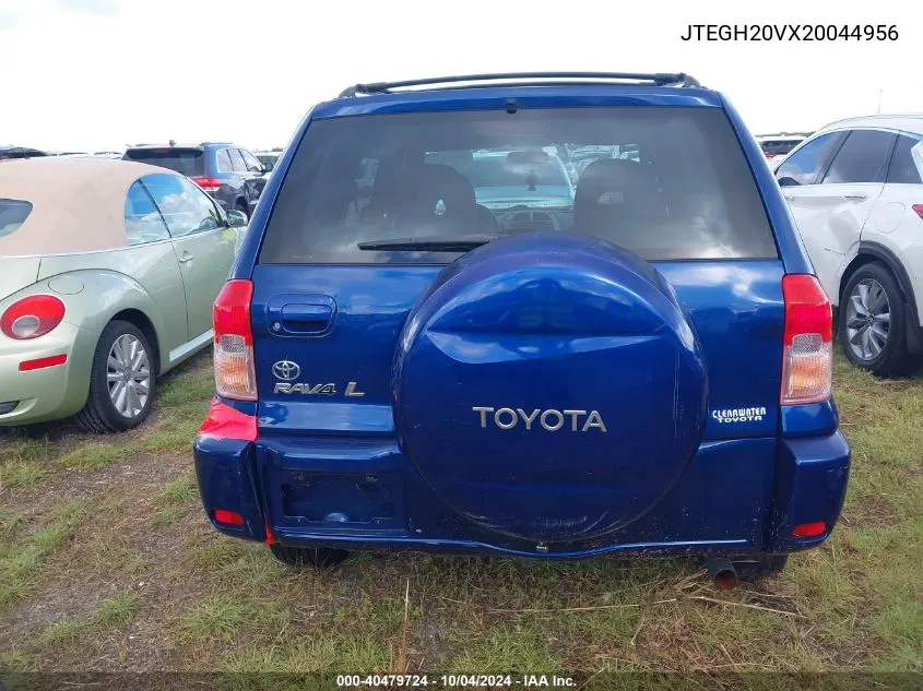 2002 Toyota Rav4 VIN: JTEGH20VX20044956 Lot: 40479724