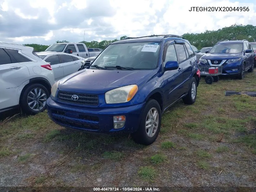 2002 Toyota Rav4 VIN: JTEGH20VX20044956 Lot: 40479724