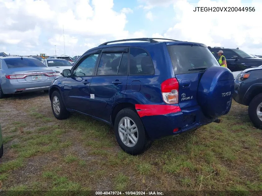 2002 Toyota Rav4 VIN: JTEGH20VX20044956 Lot: 40479724