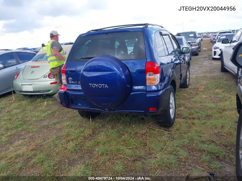 2002 Toyota Rav4 VIN: JTEGH20VX20044956 Lot: 40479724