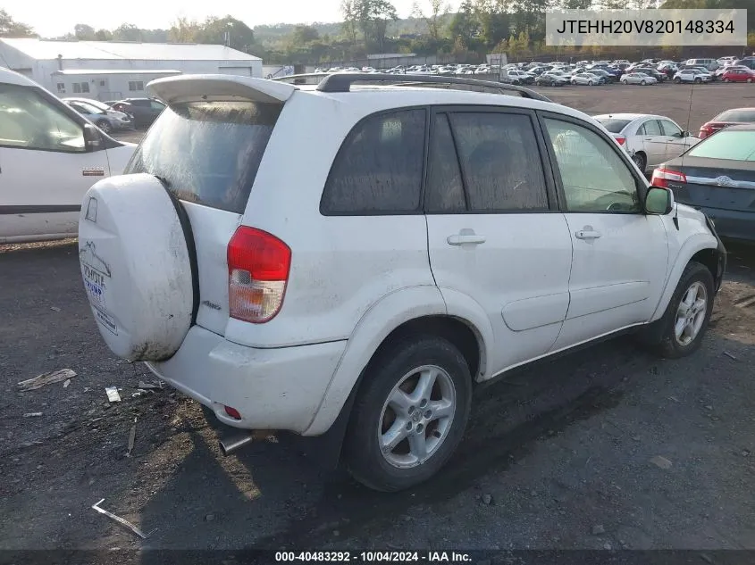 2002 Toyota Rav4 VIN: JTEHH20V820148334 Lot: 40483292