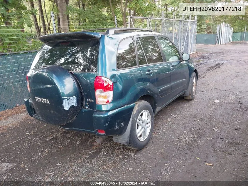 JTEHH20V820177218 2002 Toyota Rav4