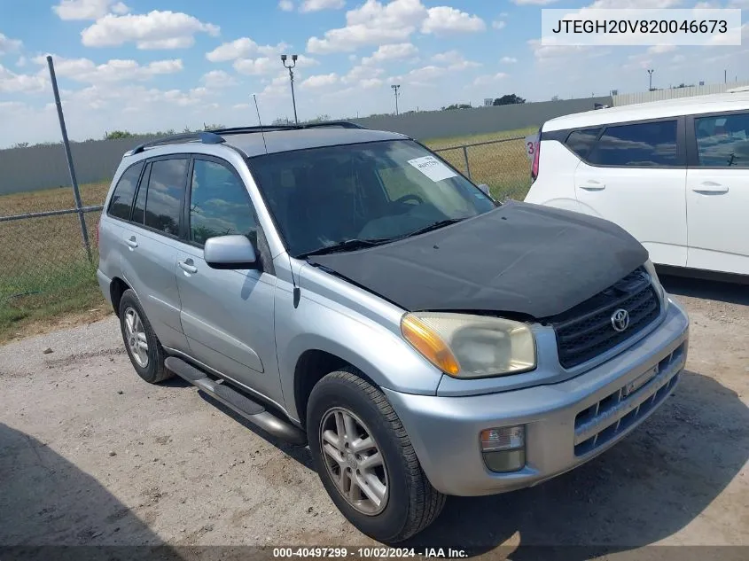 2002 Toyota Rav4 VIN: JTEGH20V820046673 Lot: 40497299