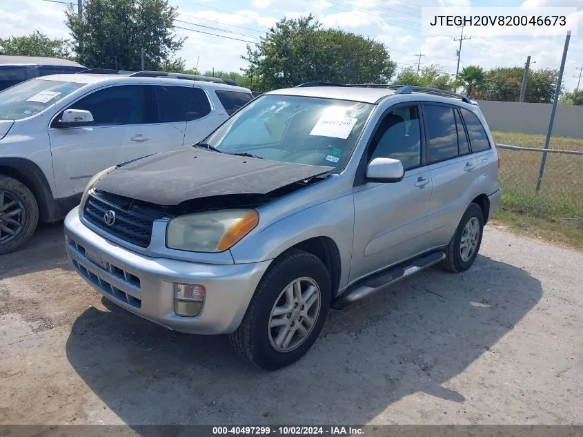 2002 Toyota Rav4 VIN: JTEGH20V820046673 Lot: 40497299