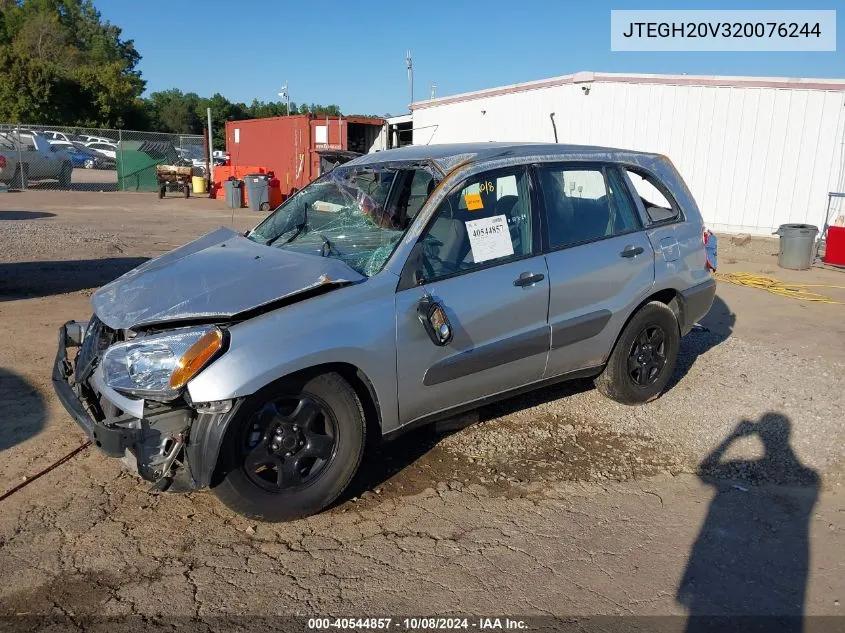 2002 Toyota Rav4 VIN: JTEGH20V320076244 Lot: 40544857