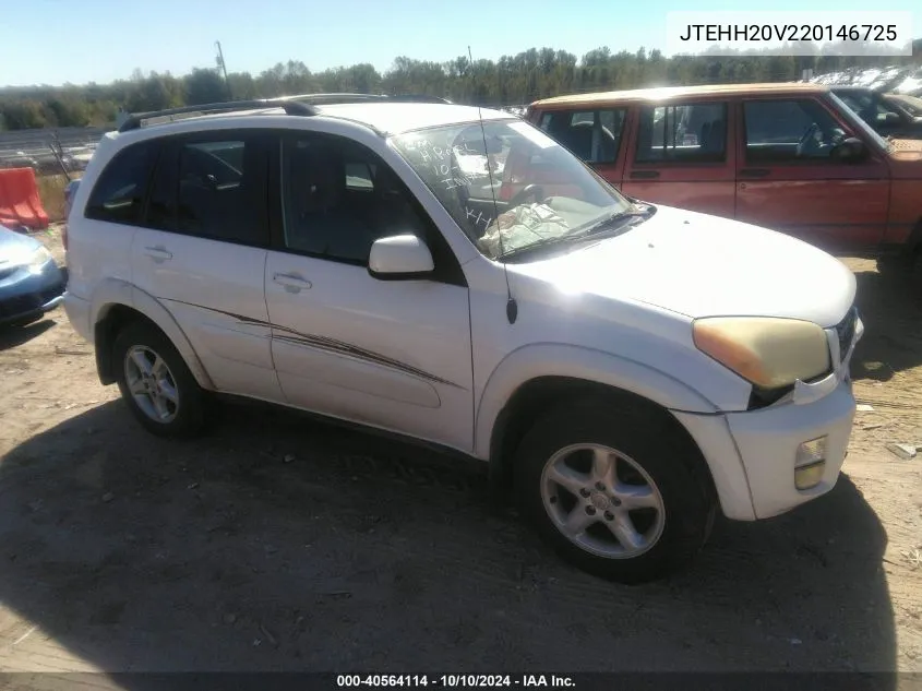 2002 Toyota Rav4 VIN: JTEHH20V220146725 Lot: 40564114