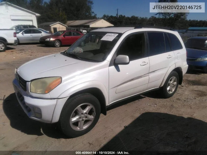 2002 Toyota Rav4 VIN: JTEHH20V220146725 Lot: 40564114