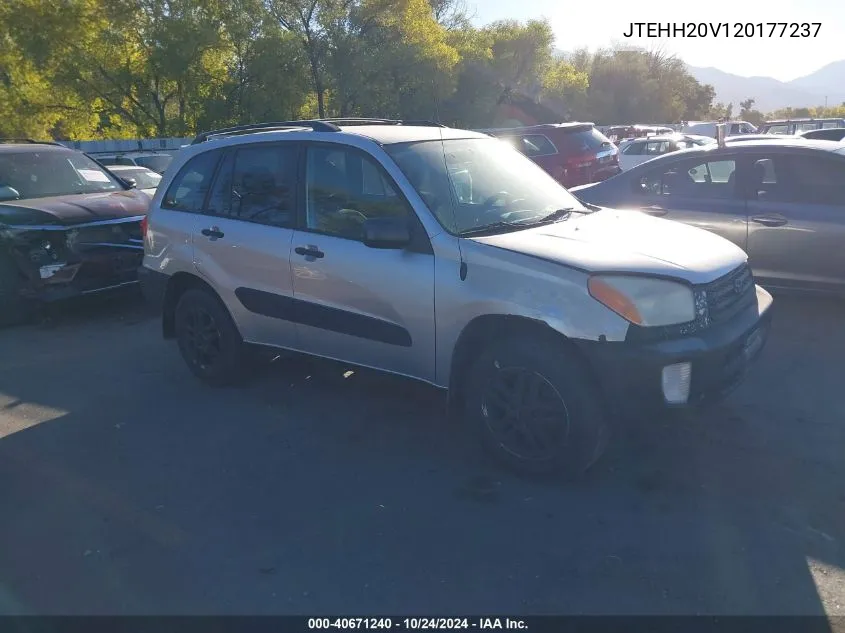 2002 Toyota Rav4 VIN: JTEHH20V120177237 Lot: 40671240