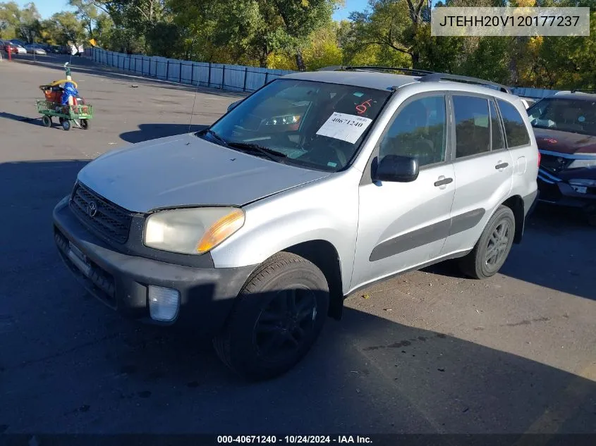 2002 Toyota Rav4 VIN: JTEHH20V120177237 Lot: 40671240