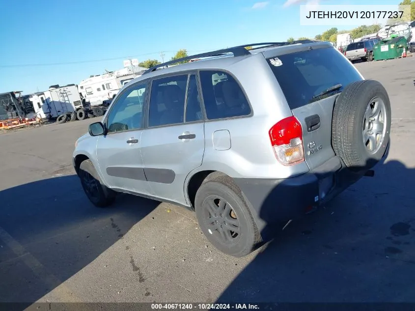 2002 Toyota Rav4 VIN: JTEHH20V120177237 Lot: 40671240