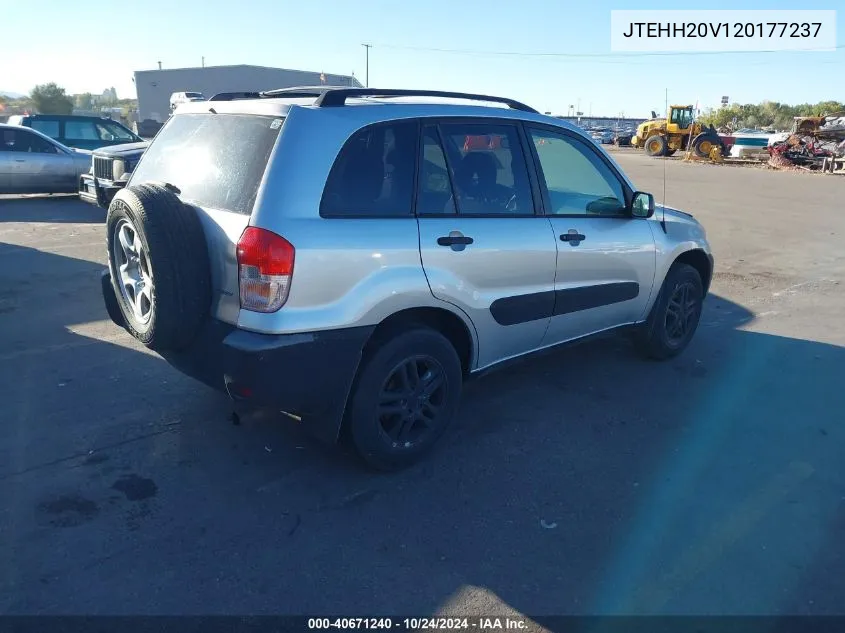 2002 Toyota Rav4 VIN: JTEHH20V120177237 Lot: 40671240