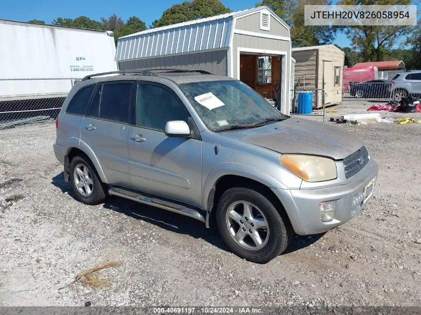 2002 Toyota Rav4 VIN: JTEHH20V826058954 Lot: 40691197