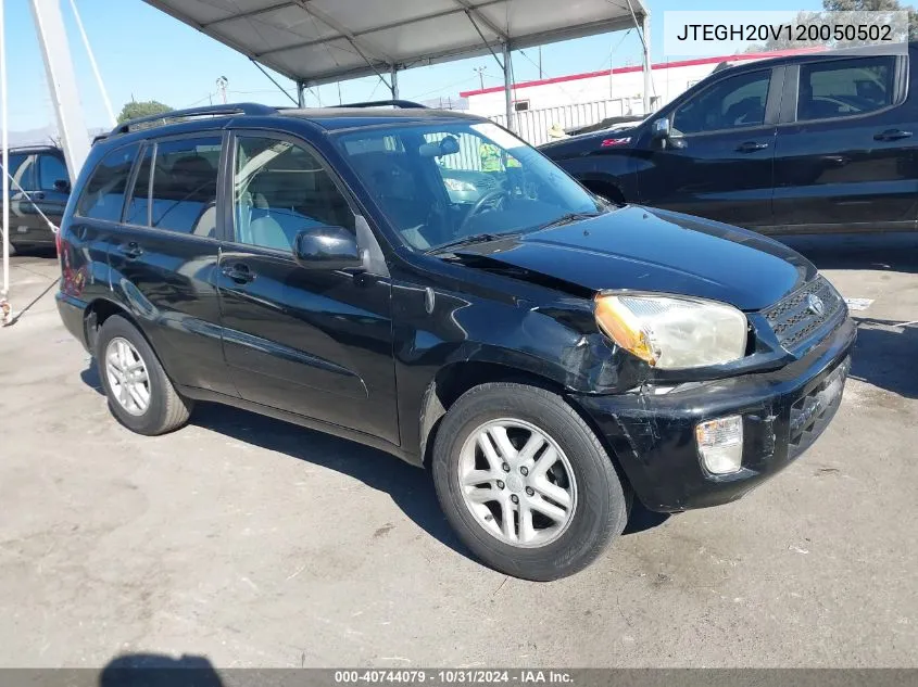 2002 Toyota Rav4 VIN: JTEGH20V120050502 Lot: 40744079