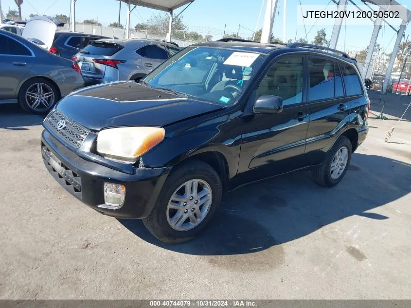 2002 Toyota Rav4 VIN: JTEGH20V120050502 Lot: 40744079