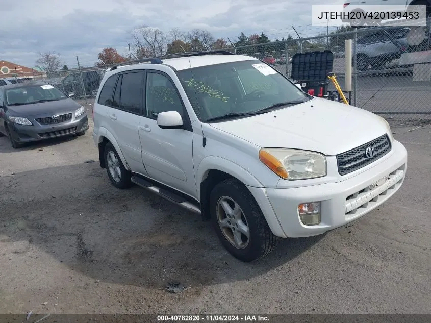 2002 Toyota Rav4 VIN: JTEHH20V420139453 Lot: 40782826