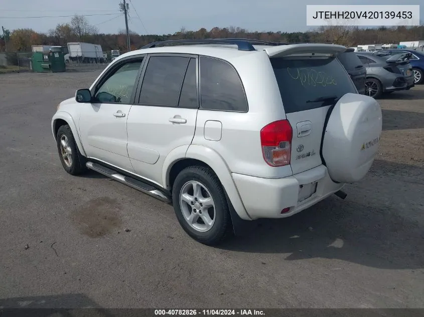 2002 Toyota Rav4 VIN: JTEHH20V420139453 Lot: 40782826