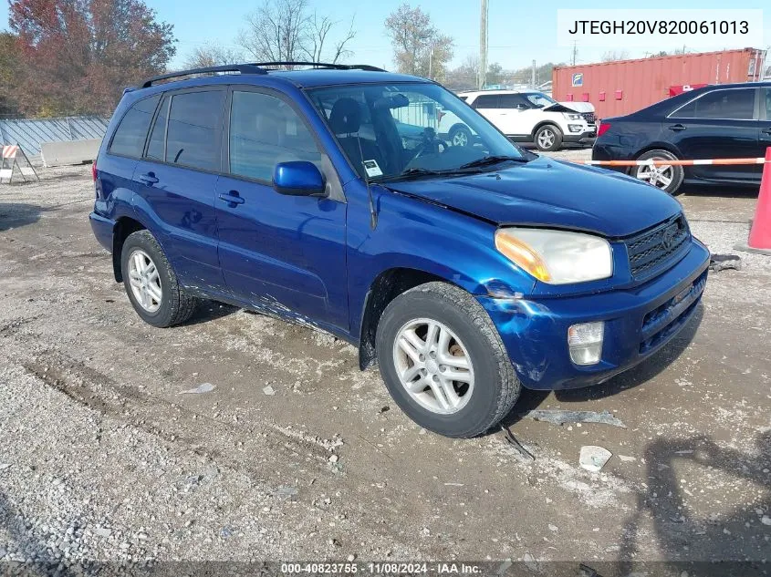 2002 Toyota Rav4 VIN: JTEGH20V820061013 Lot: 40823755