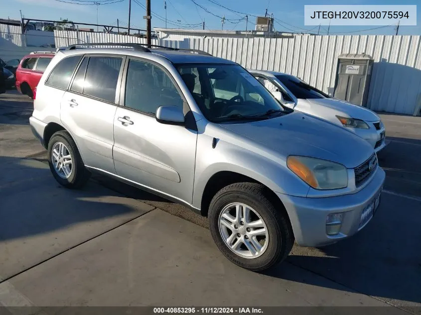 2002 Toyota Rav4 VIN: JTEGH20V320075594 Lot: 40853295