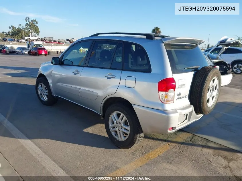 2002 Toyota Rav4 VIN: JTEGH20V320075594 Lot: 40853295