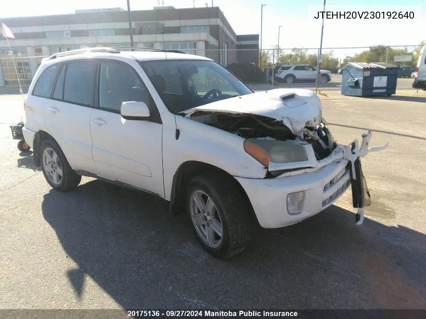 2003 Toyota Rav4 VIN: JTEHH20V230192640 Lot: 20175136