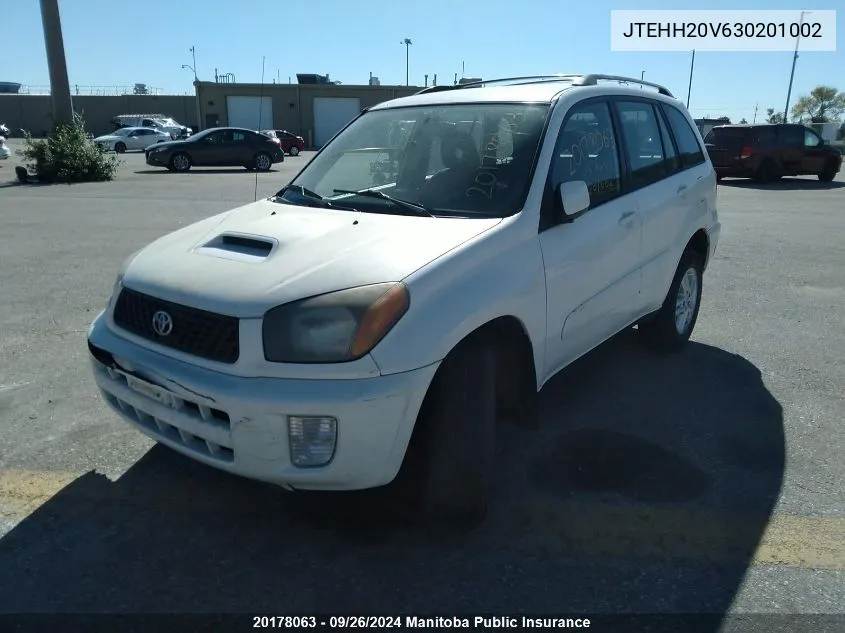 2003 Toyota Rav4 VIN: JTEHH20V630201002 Lot: 20178063