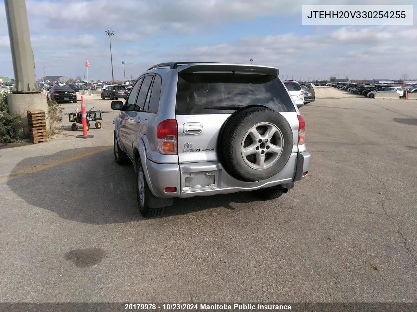 2003 Toyota Rav4 VIN: JTEHH20V330254255 Lot: 20179978