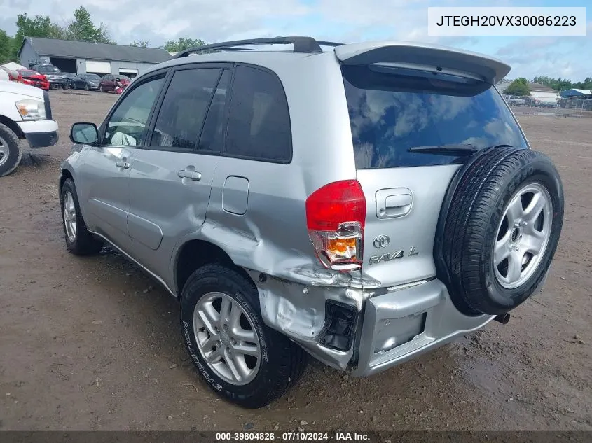 2003 Toyota Rav4 VIN: JTEGH20VX30086223 Lot: 39804826