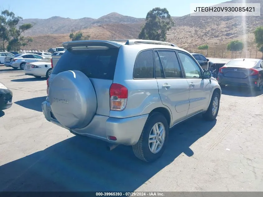 2003 Toyota Rav4 VIN: JTEGH20V930085421 Lot: 39965393