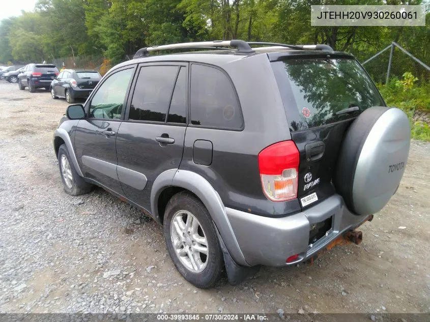 2003 Toyota Rav4 VIN: JTEHH20V930260061 Lot: 39993845