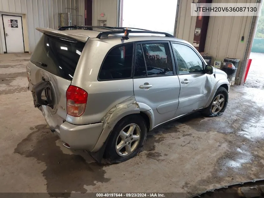 2003 Toyota Rav4 VIN: JTEHH20V636087130 Lot: 40197644