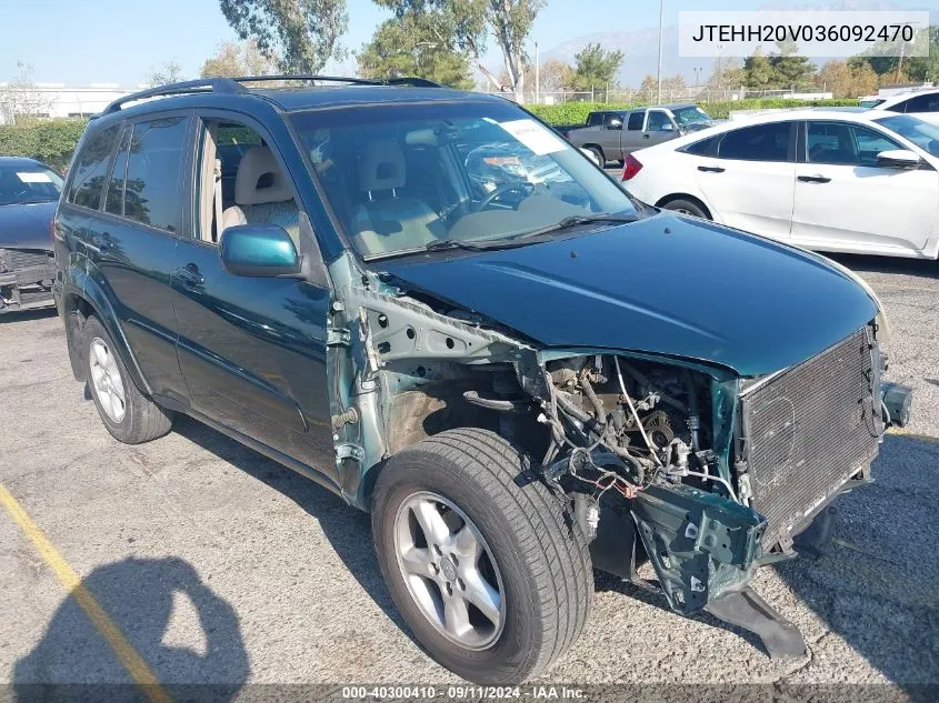 2003 Toyota Rav4 VIN: JTEHH20V036092470 Lot: 40300410