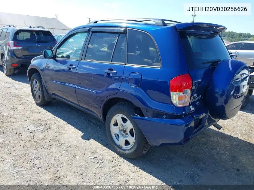 2003 Toyota Rav4 VIN: JTEHH20V030256626 Lot: 40316735