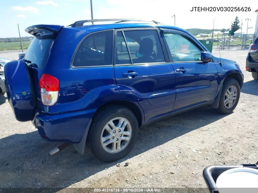 2003 Toyota Rav4 VIN: JTEHH20V030256626 Lot: 40316735