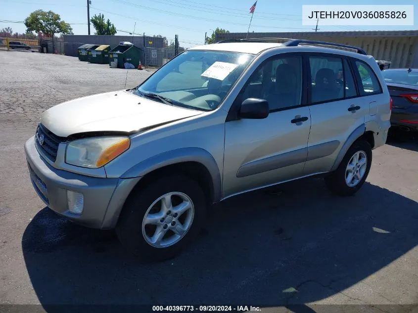 2003 Toyota Rav4 VIN: JTEHH20V036085826 Lot: 40396773