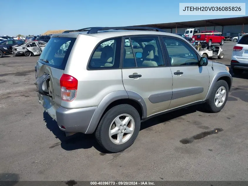 2003 Toyota Rav4 VIN: JTEHH20V036085826 Lot: 40396773