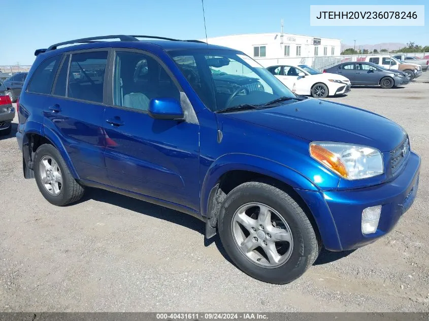 2003 Toyota Rav4 VIN: JTEHH20V236078246 Lot: 40431611