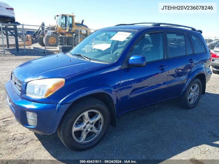 2003 Toyota Rav4 VIN: JTEHH20V236078246 Lot: 40431611