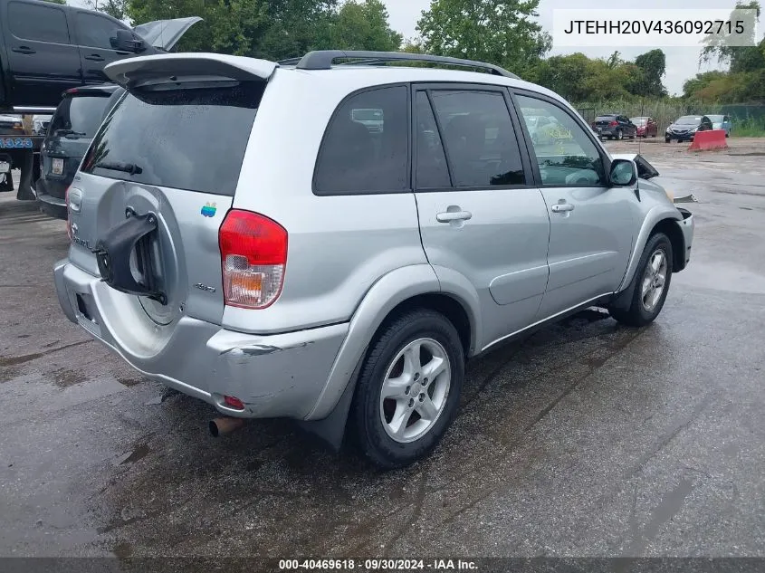 2003 Toyota Rav4 VIN: JTEHH20V436092715 Lot: 40469618