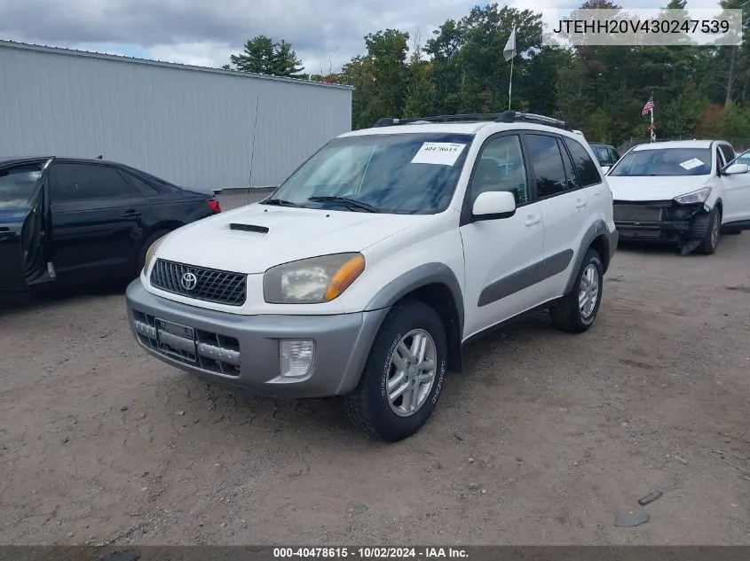 2003 Toyota Rav4 VIN: JTEHH20V430247539 Lot: 40478615