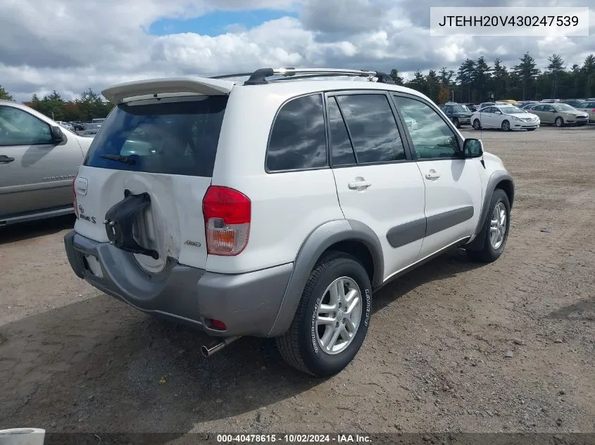 2003 Toyota Rav4 VIN: JTEHH20V430247539 Lot: 40478615