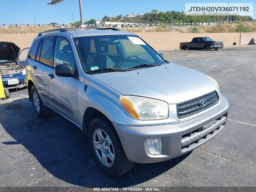 2003 Toyota Rav4 VIN: JTEHH20V336071192 Lot: 40547840