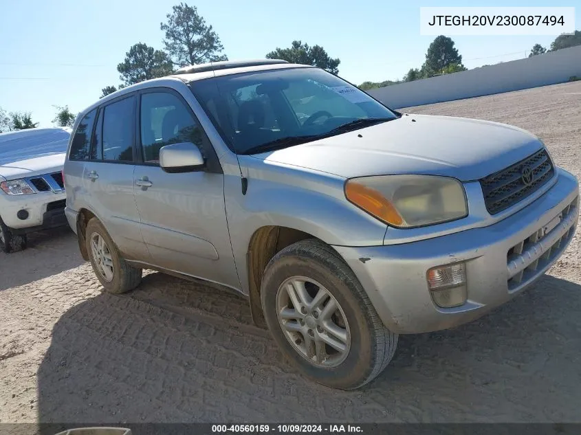 2003 Toyota Rav4 VIN: JTEGH20V230087494 Lot: 40560159