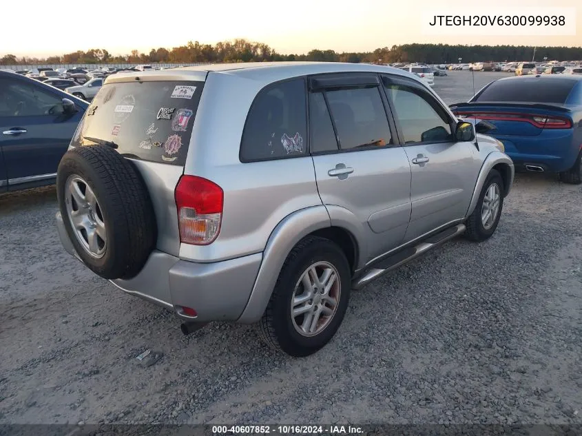 2003 Toyota Rav4 VIN: JTEGH20V630099938 Lot: 40607852