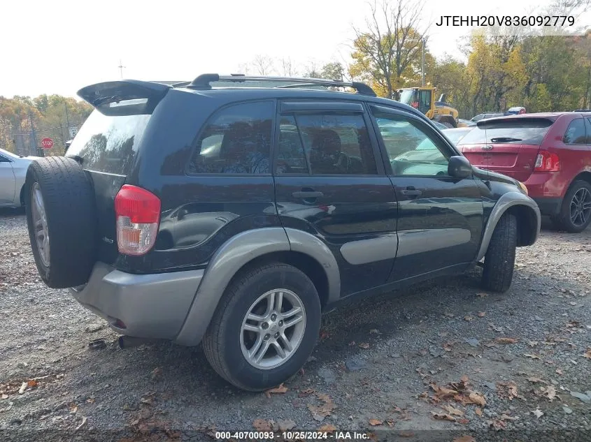 2003 Toyota Rav4 VIN: JTEHH20V836092779 Lot: 40700093