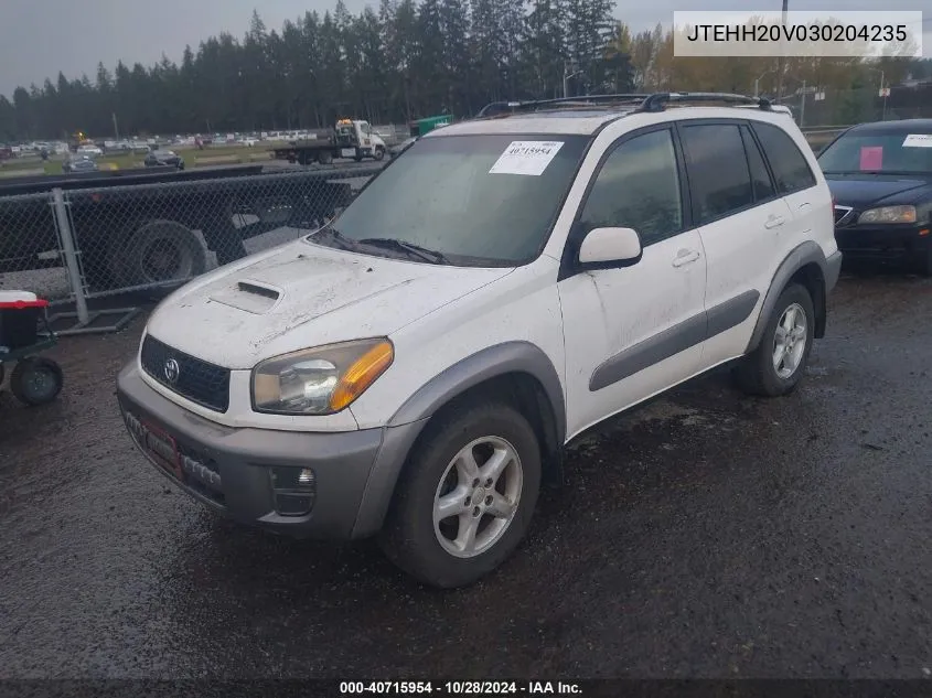 2003 Toyota Rav4 VIN: JTEHH20V030204235 Lot: 40715954